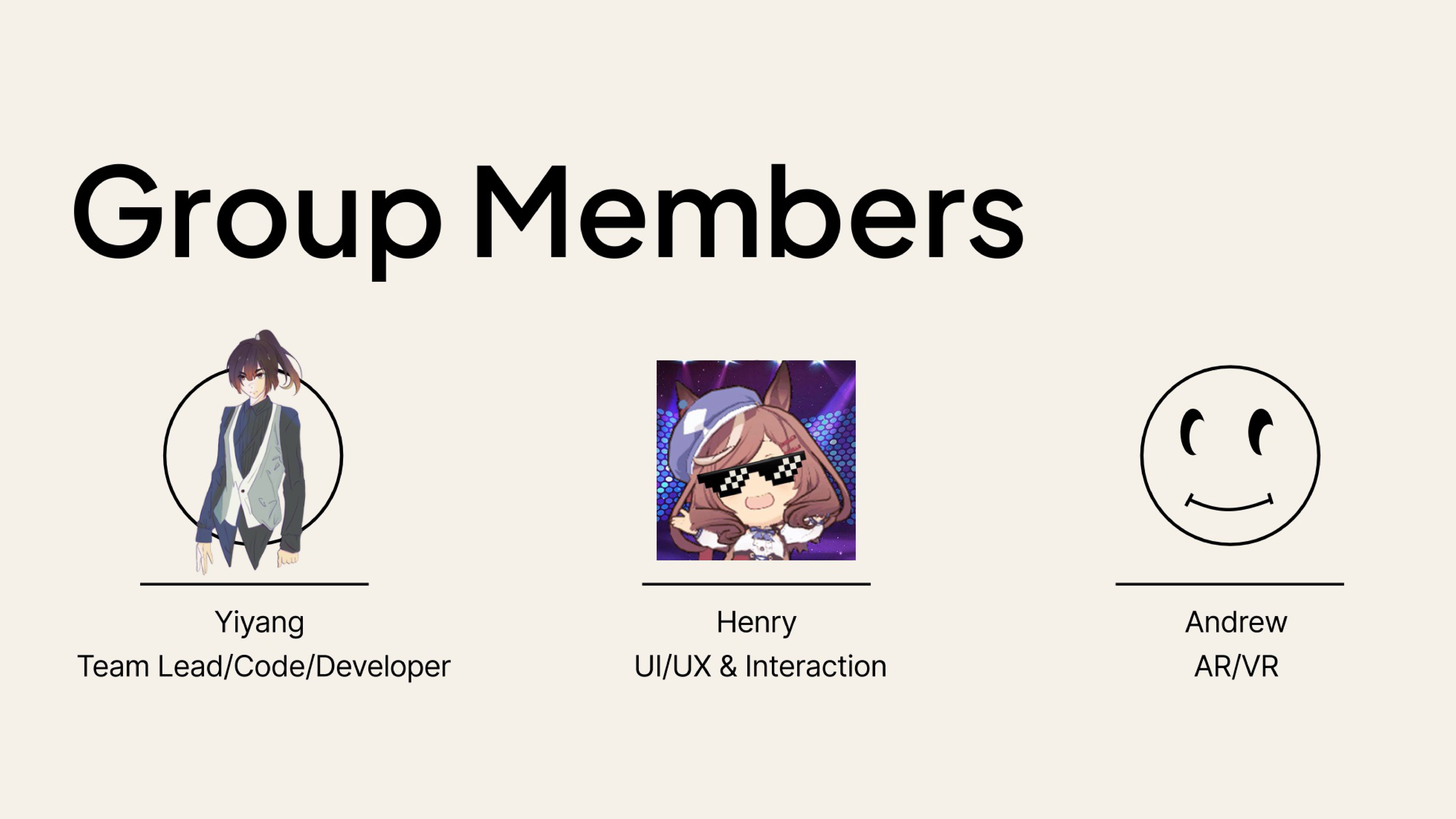 Team members and roles overview